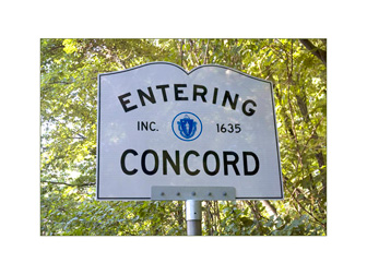 Entering Concord, MA Entering Concord, MA