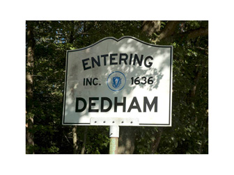 Entering Dedham, MA Entering Dedham, MA